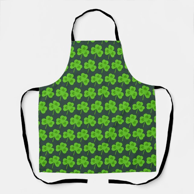 DELANTAL SHAMROCK VERDE LEAF ST PATRICK'S DAY (Anverso)