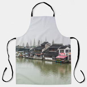 Delantal Shanghai, China, 30 de marzo de 2017, Wooden histó