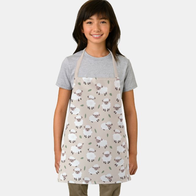 Delantal Sheep & Lamb Cute Hand Drawn Farm Animals Kids (in situ)