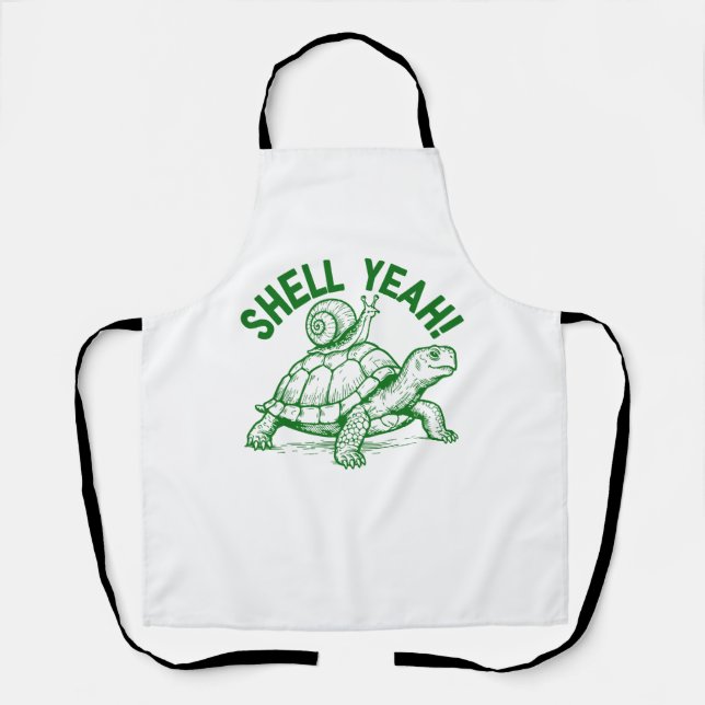 Delantal Shell Yeah Turtle Snowden (Anverso)