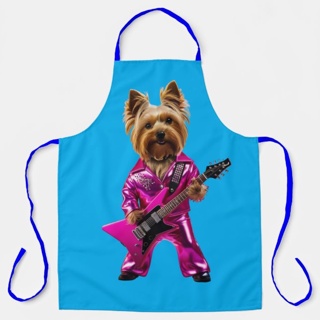Delantal Sheltie Rock Star Apron (Anverso)