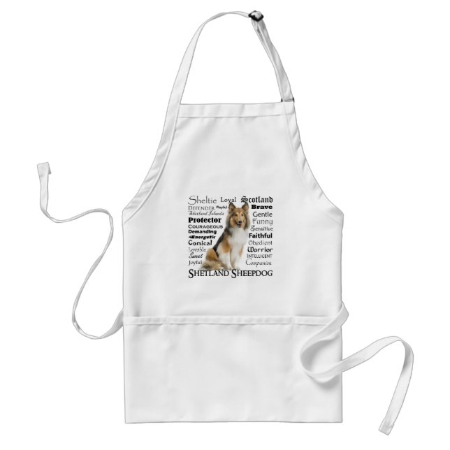 Delantal Sheltie Traits Apron (Frente)