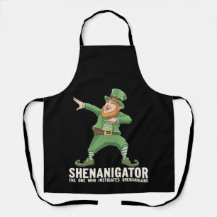 Delantal Shenanigator Dabbing Duende Día de San Patricio