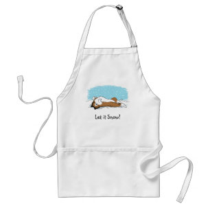 Delantal Shetland Sheepdog Let it Snow Sheltie Holiday