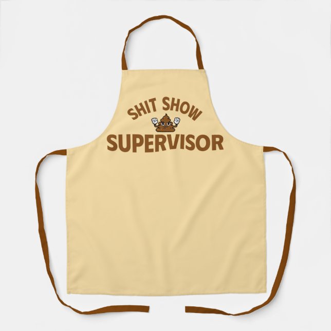 Delantal Shhh Supervisor de Show Divertido de Coci (Anverso)