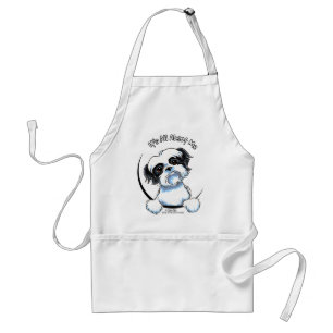 Delantal Shih negro/blanco Tzu IAAM