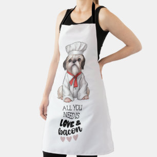 Delantal Shih Tzu Chef Love & Bacon