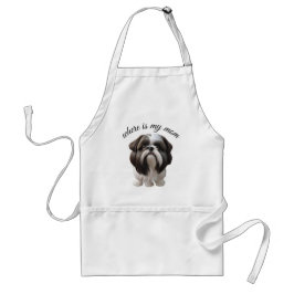 Delantal Shih Tzu - ¿Dónde Está Mi Mamá?