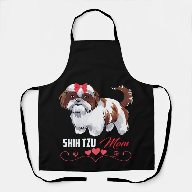 Delantal Shih Tzu Mom Cute Shih Tzu Dog Mom (Anverso)