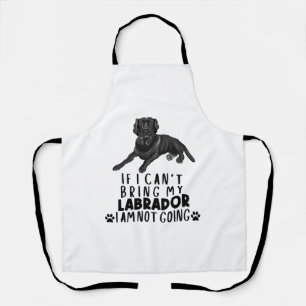 Delantal Si no puedo traer mi perro negro de Labrador