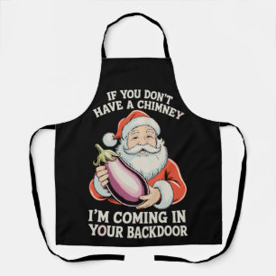 Delantal Si no tienes chimenea Santa Navidad Xmas