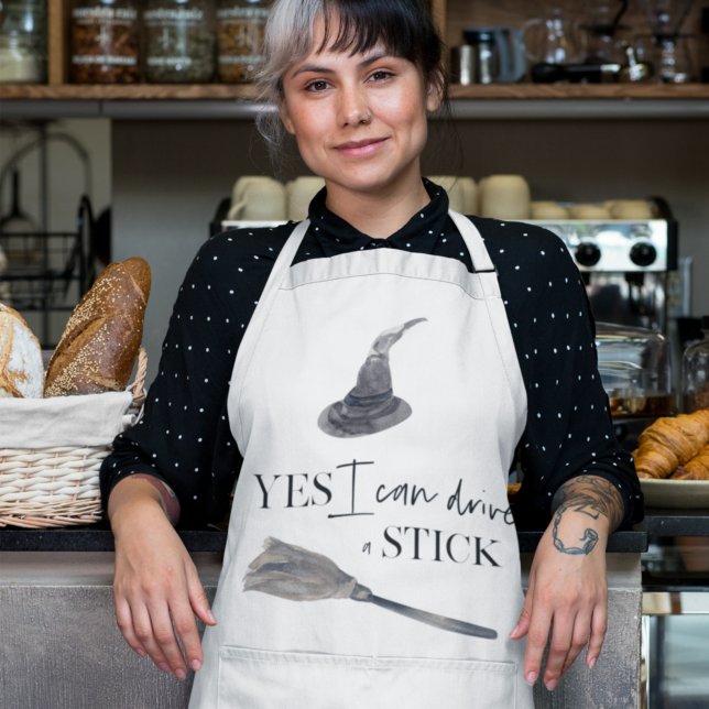 Delantal Sí, Puedo Manejar Un Palo Divertido | Feliz Hallow (Subido por el creador)