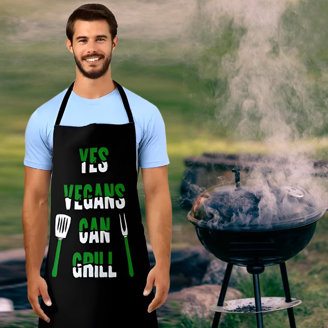 Delantal Sí Vegans Can Grill, Barbeque (Subido por el creador)
