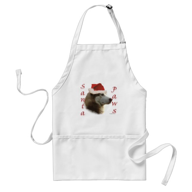 Delantal Siberian Husky Santa Paws (Frente)