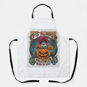 Delantal Siempre Es Halloween Dentro De La Cabeza Calabaza