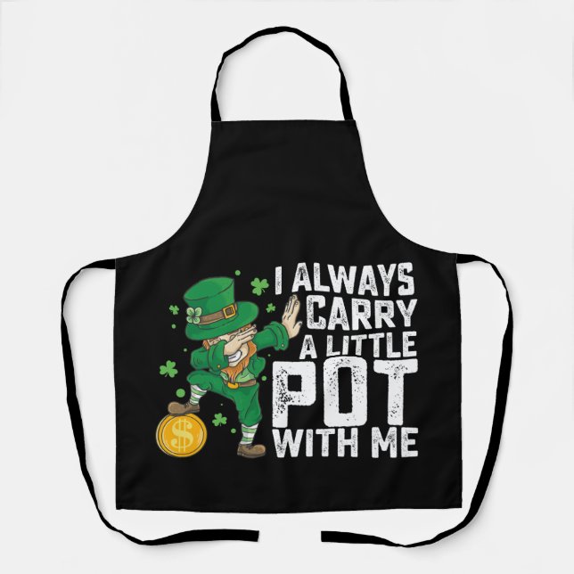 Delantal Siempre llevo una pequeña olla conmigo, St Patrick (Anverso)