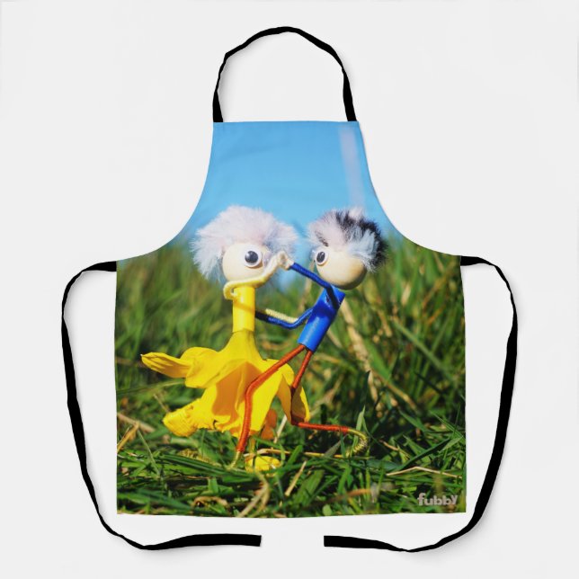 Delantal Sierlijk dansend actief Fubby poppetjes stel.v (Anverso)