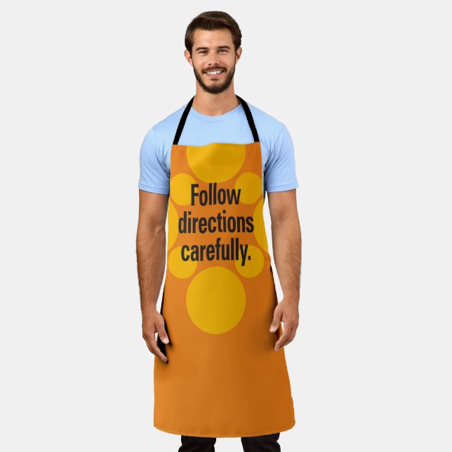 Delantal Siga cuidadosamente las instrucciones Naranjas Spo (Gastado)