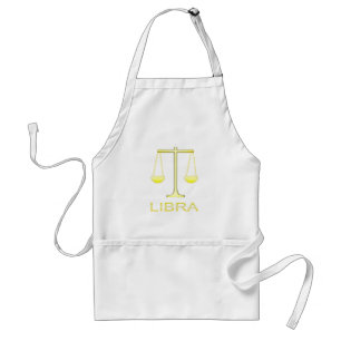 Delantal Signo de estrella de balanzas de oro de Libra