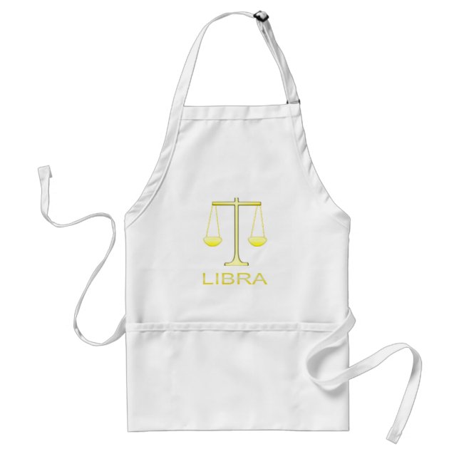 Delantal Signo de estrella de balanzas de oro de Libra (Frente)