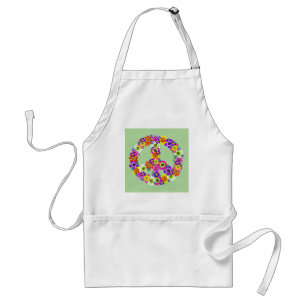 Delantal Signo de paz floral