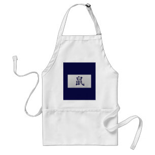 Delantal Signo zodiaco chino Rat blue