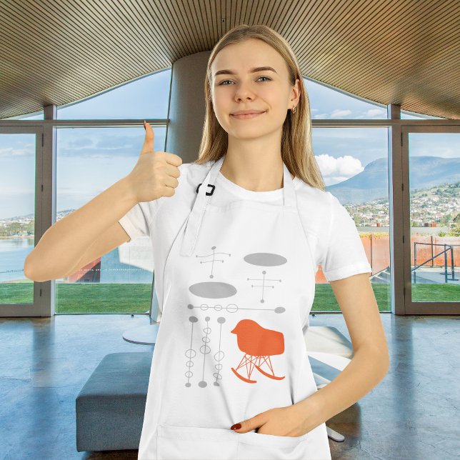 Delantal Silhouette de la silla de la silla del patrón gris (Subido por el creador)