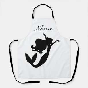 Delantal Silhouette de sirena negra Thunder_Cove