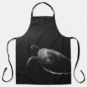 DELANTAL SILHOUETTE OF SEA TURTLE UNDERWATER