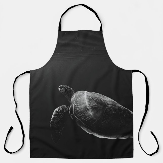 DELANTAL SILHOUETTE OF SEA TURTLE UNDERWATER (Anverso)