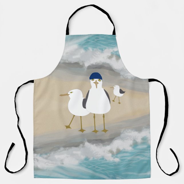 Delantal Silly Seagulls Allover Apron (Anverso)