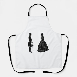 Delantal silueta de abraham lincoln mary todd lincoln