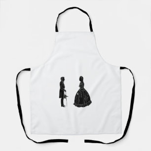 Delantal silueta de abraham lincoln mary todd lincoln