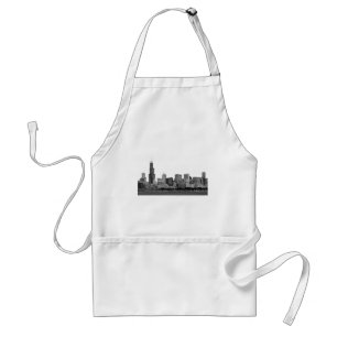 Delantal Silueta de Chicago Grabada
