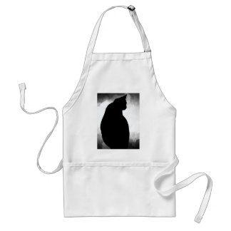 Delantal Silueta de gato negro Apron