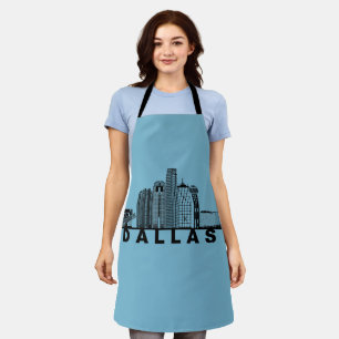 Delantal Silueta del horizonte de Dallas