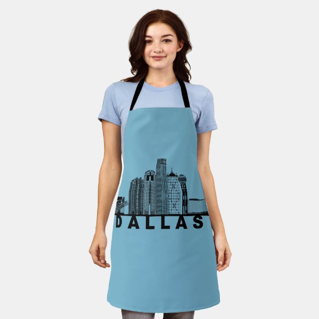 Delantal Silueta del horizonte de Dallas  (Gastado)
