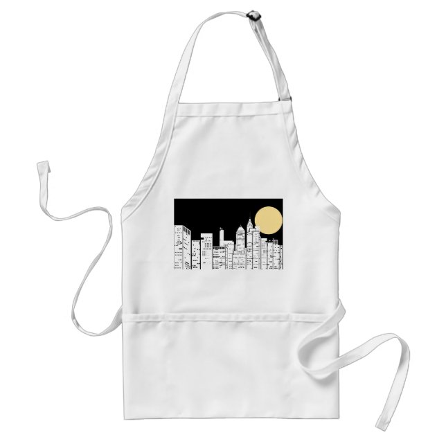 Delantal Silueta del horizonte de Nueva York (Frente)