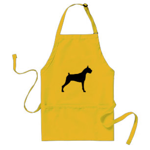 Delantal Silueta del perro del boxeador