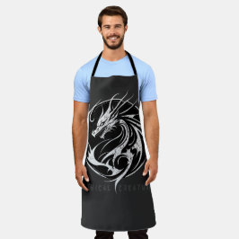 Delantal Símbolo de dragón personalizado, camiseta con tatu