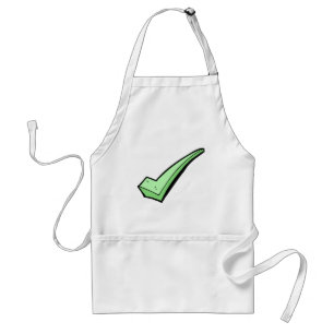 Delantal Símbolo de marca de verificación verde