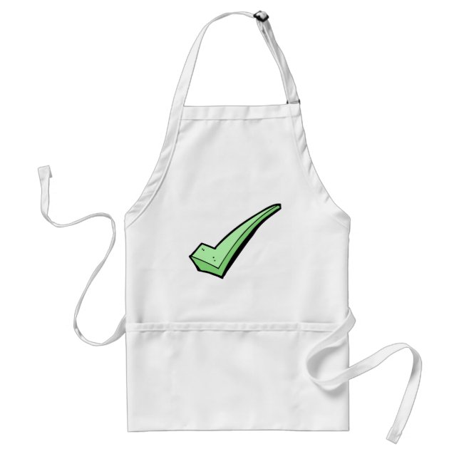 Delantal Símbolo de marca de verificación verde (Frente)