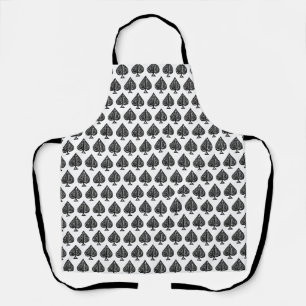 Delantal Símbolo de tarjeta de reproducción negra Spades Sh