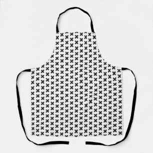 Delantal Símbolo matemático "Multiplicar" blanco y negro co