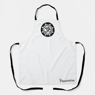 Delantal Símbolo negro negrita Om Círculo Kitchen Wear