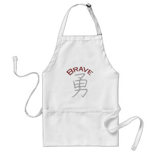 Delantal Símbolo valiente kanji