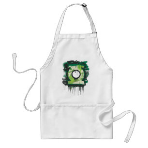 Delantal Símbolo verde de la pintada de la linterna