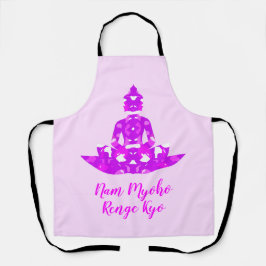 Delantal Simetría espiritual rosa y blanca Lotus Yoga