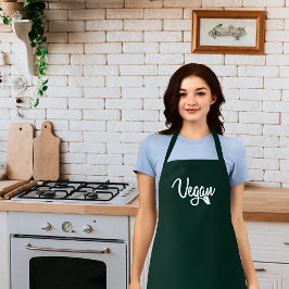 Delantal Simple caligrafía vegan
