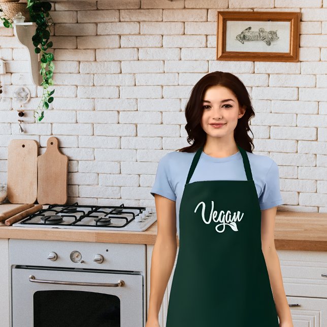 Delantal Simple caligrafía vegan (Subido por el creador)